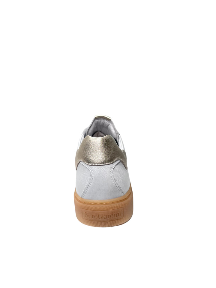 sneakers donna pelle nero giardini art.e513006d707 bianco