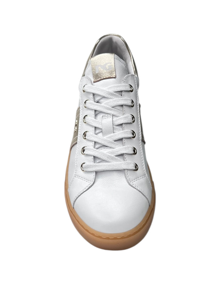 sneakers donna pelle nero giardini art.e513006d707 bianco