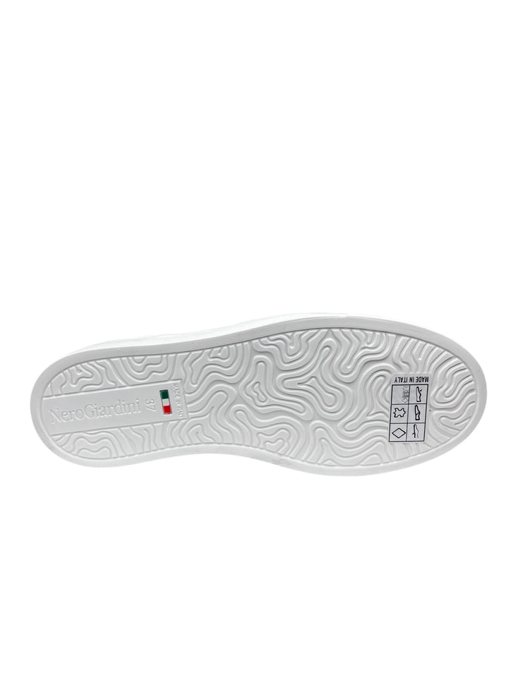 sneakers donna pelle nero giardini art.e513010d707 bianco