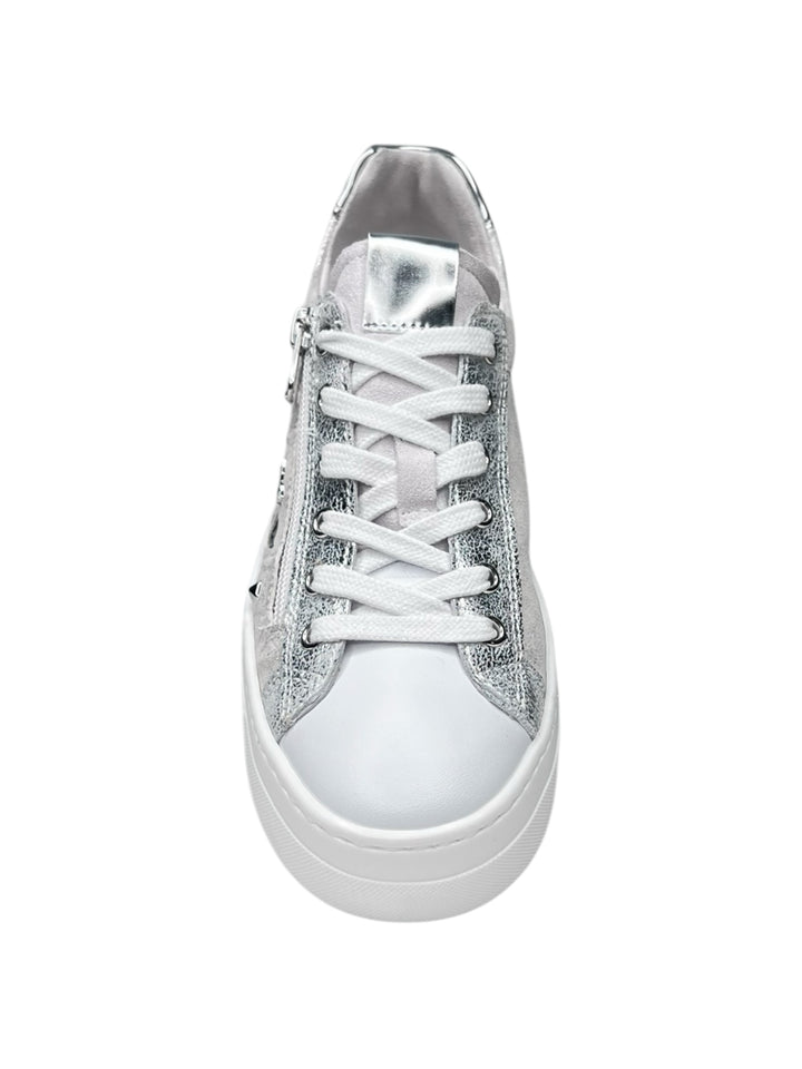 sneakers donna pelle nero giardini art.e513010d707 bianco