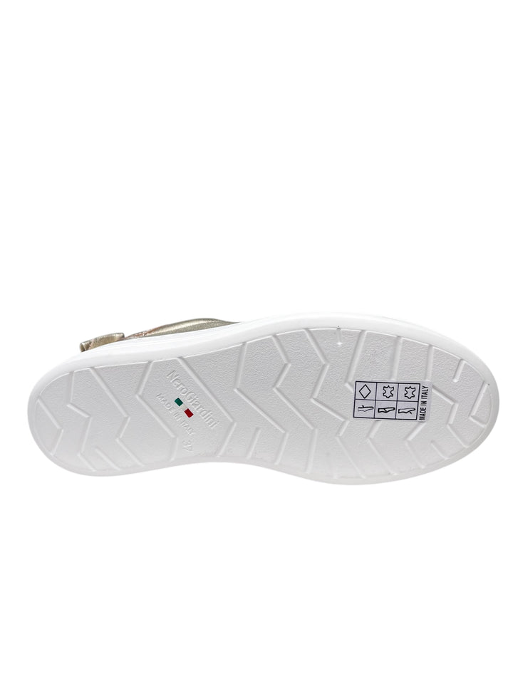 sneakers donna pelle nero giardini art.e513020d418 platino
