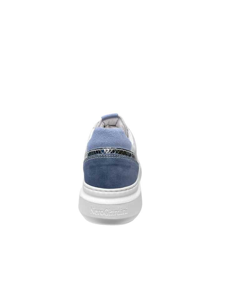 sneakers donna pelle nero giardini art.e513040d707 bianco