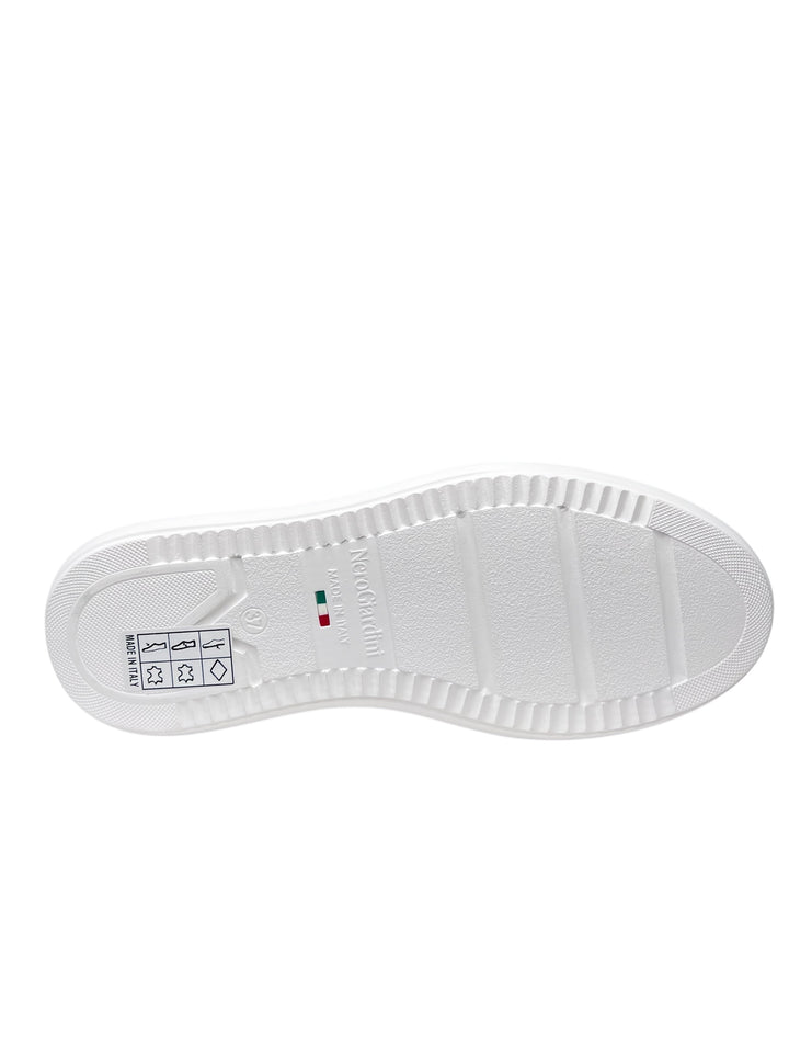 sneakers donna pelle nero giardini art.e513040d707 bianco