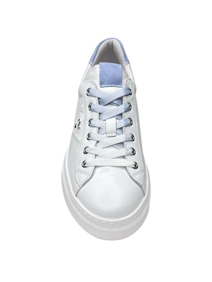 sneakers donna pelle nero giardini art.e513040d707 bianco