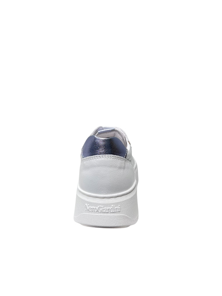 sneakers donna pelle nero giardini art.e513060d707 bianco