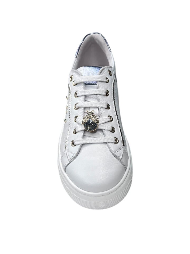sneakers donna pelle nero giardini art.e513060d707 bianco