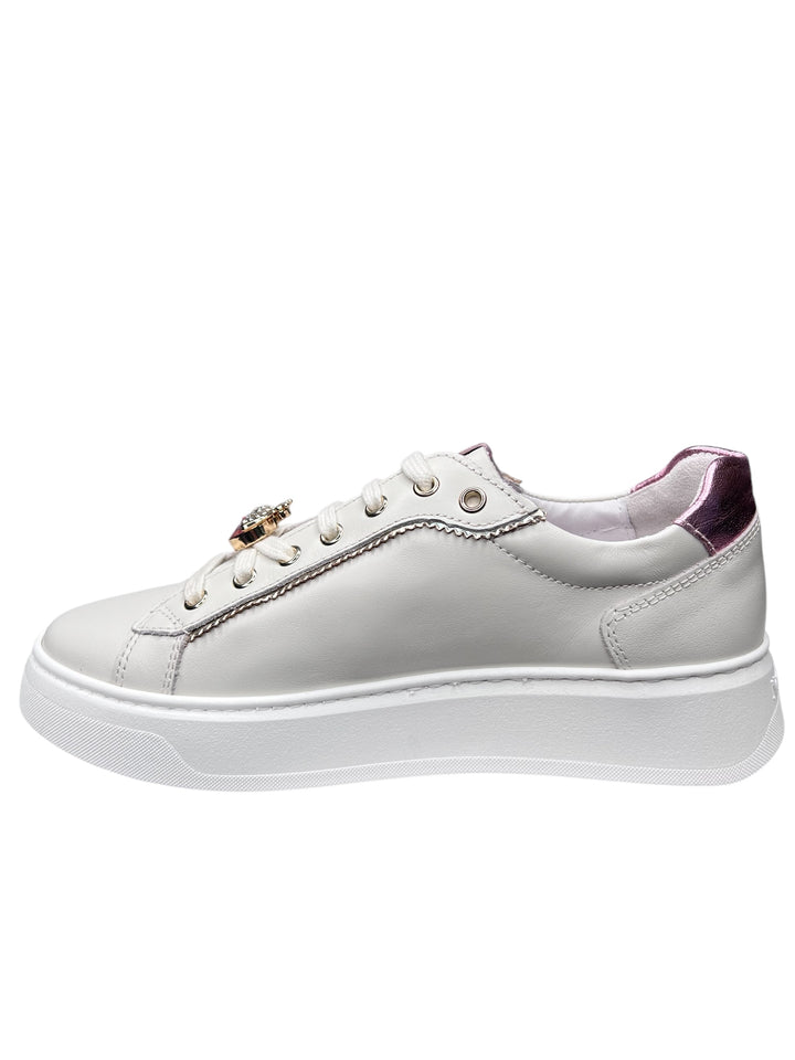 sneakers donna pelle nero giardini art.e513060d713 osso