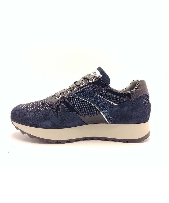 sneaker nero giardini 13190-207 blu incanto