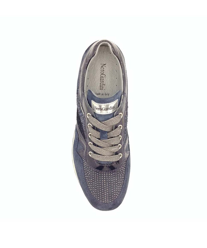 sneaker nero giardini 13190-207 blu incanto