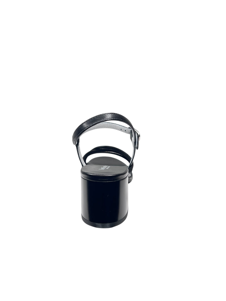 sandalo donna in pelle nera