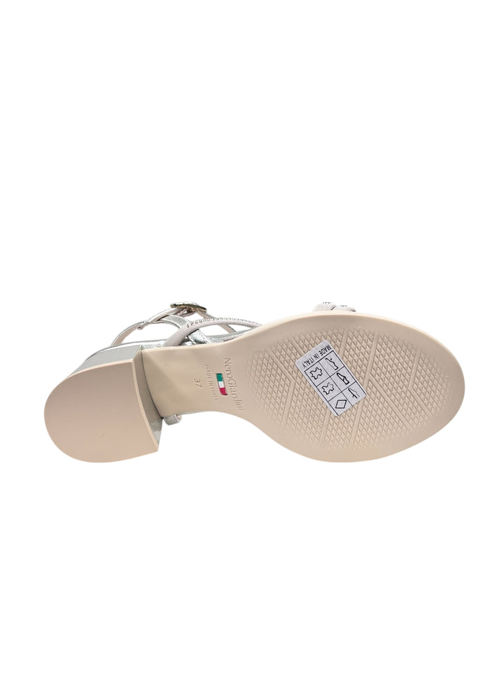 sandalo donna in pelle safari