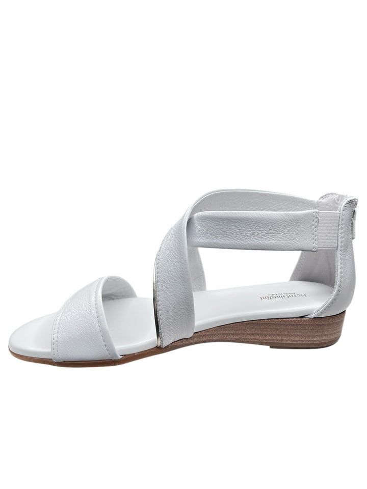 sandalo donna in pelle bianca