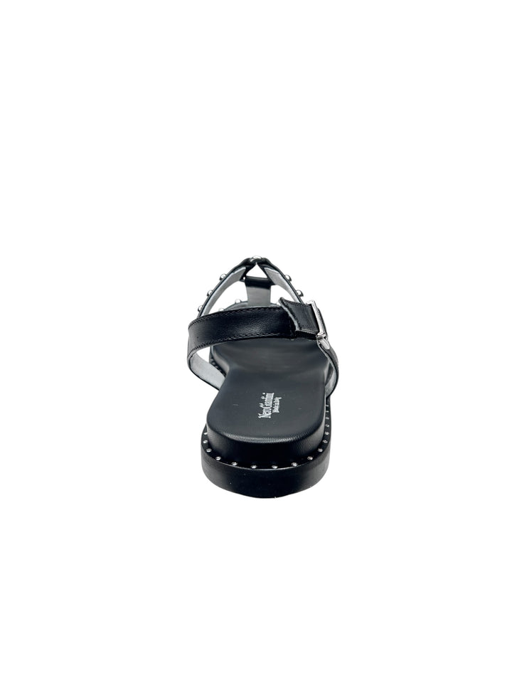 sandalo donna in pelle nera