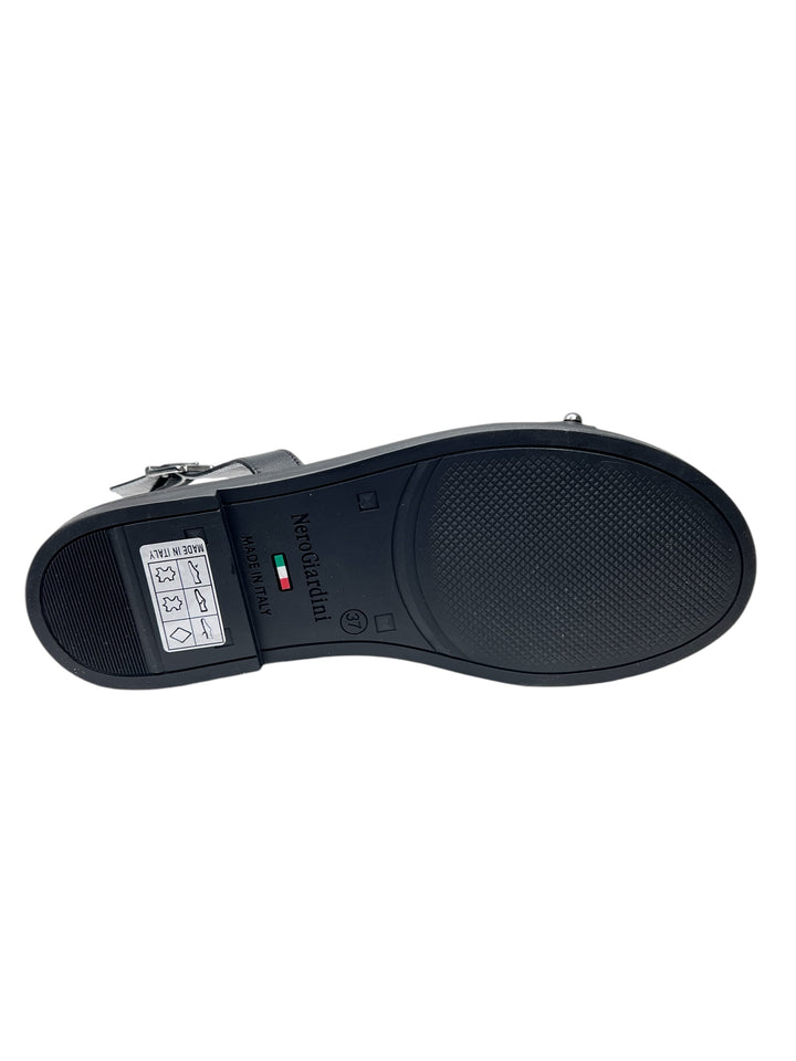 sandalo donna in pelle nera