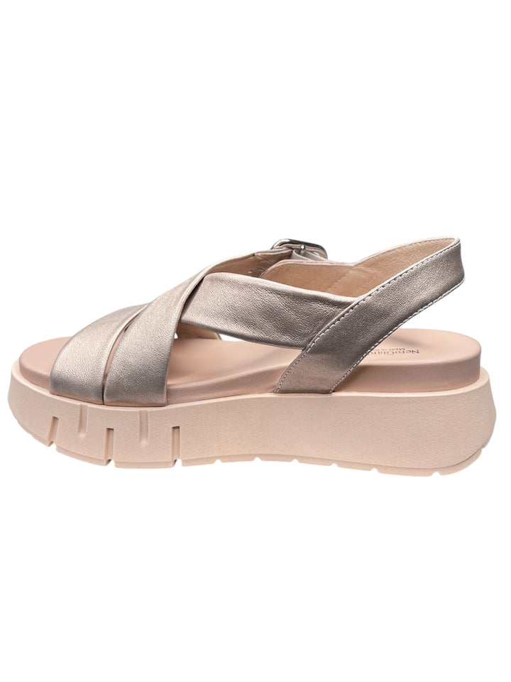sandalo donna in pelle sand