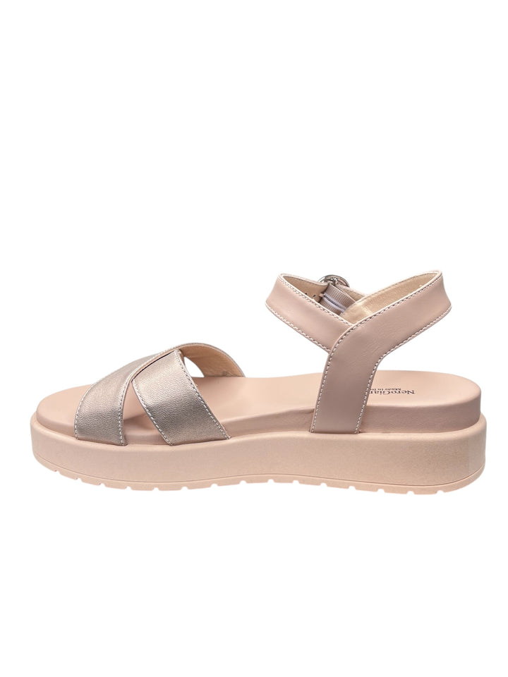 sandalo donna in pelle sand