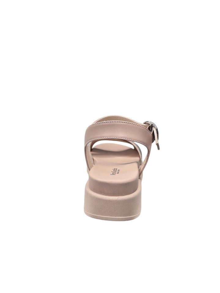 sandalo donna in pelle sand