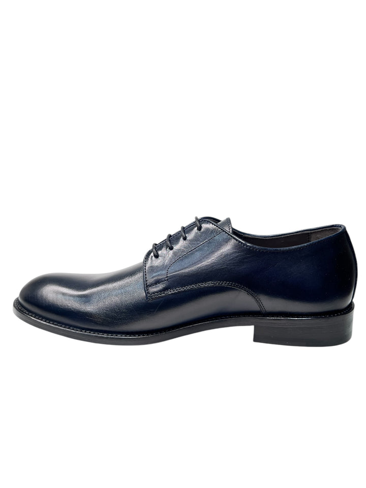 stringate uomo pelle  exton art.1374 blu