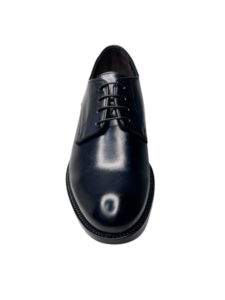 stringate uomo pelle  exton art.1374 blu