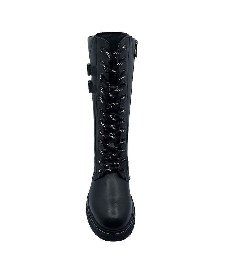 anfibi donna pelle nero giardini art. i013763d100 nero