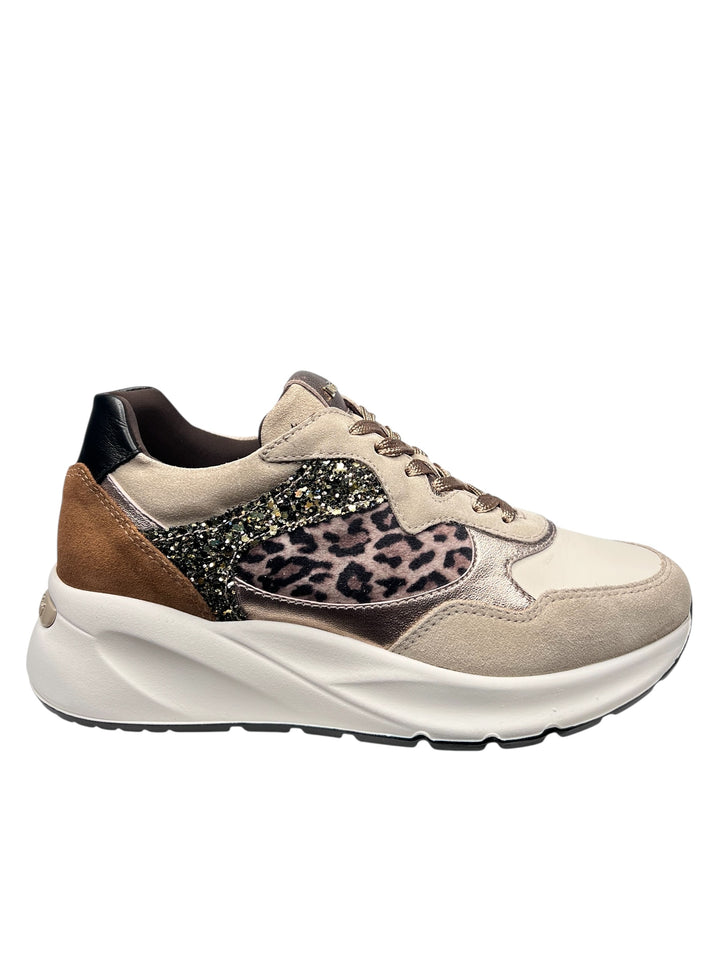 sneaker donna pelle sabbia