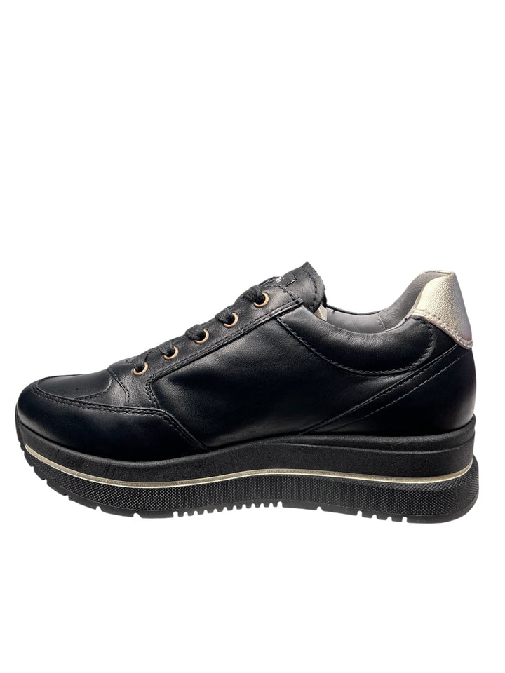 sneaker donna pelle nero