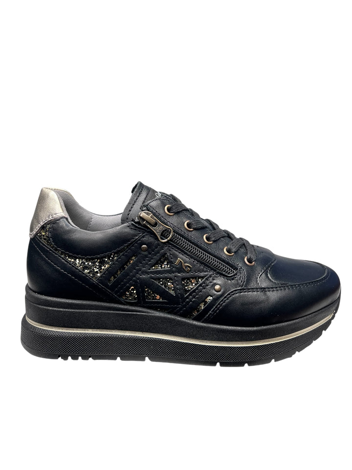 sneaker donna pelle nero