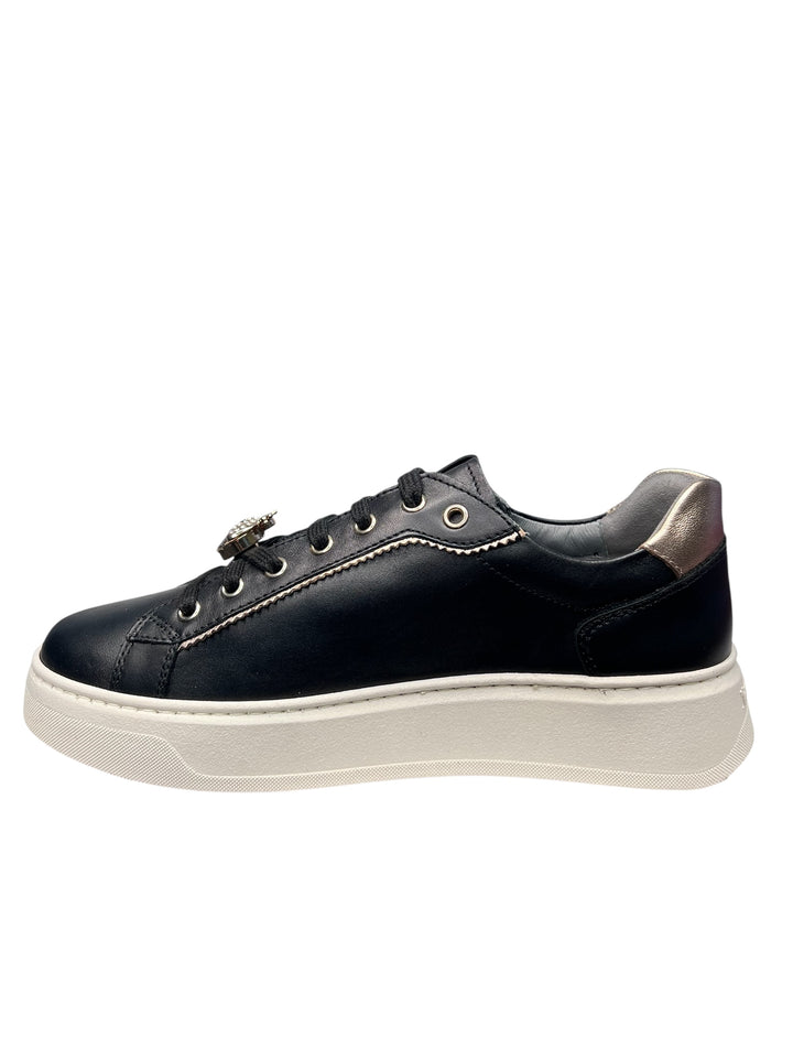 sneaker donna pelle nero