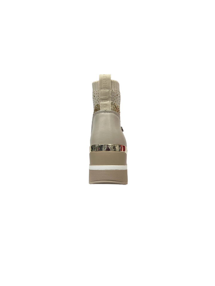 sneakers alte elasticizzate slip on donna xti art.14170102 beige