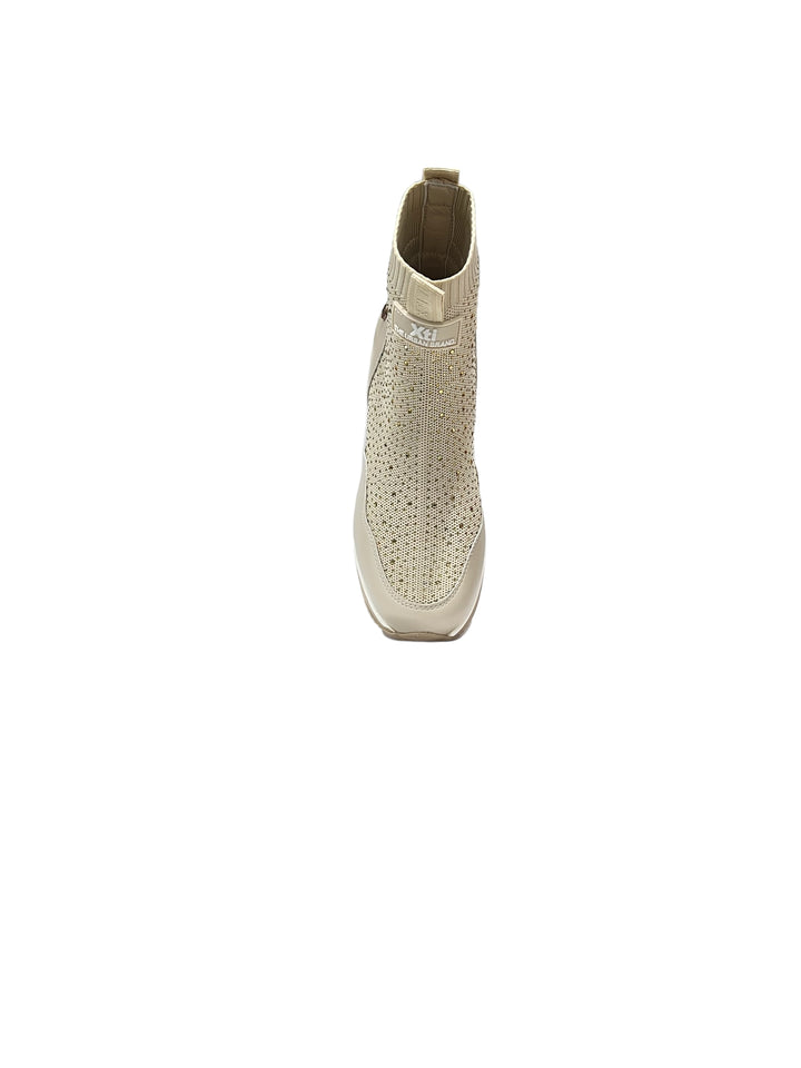 sneakers alte elasticizzate slip on donna xti art.14170102 beige