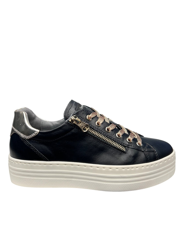 sneaker donna pelle nero