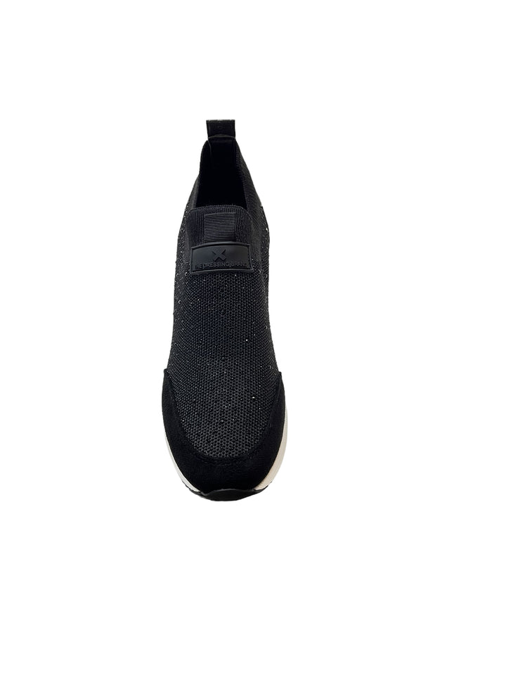 sneakers elasticizzate slip-on con zeppa donna vegan xti art. 14241802 nero