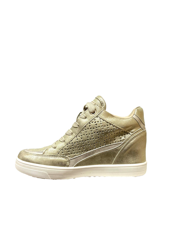 sneakers con zeppa interna donna vegan xti art. 14264301 oro