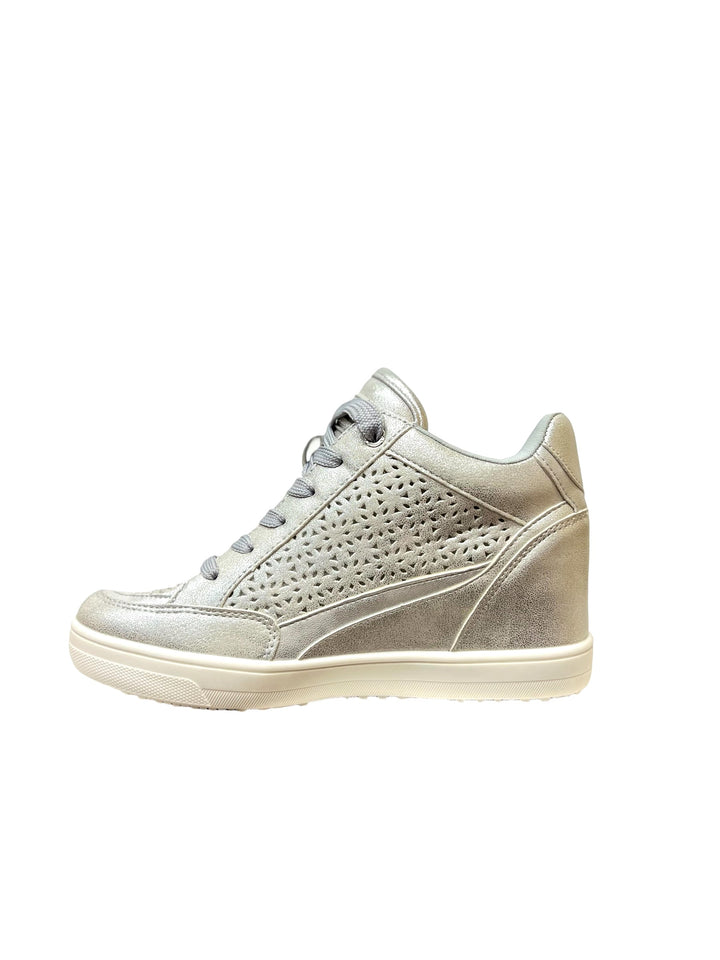 sneakers con zeppa interna donna vegan xti art. 14264303 argento