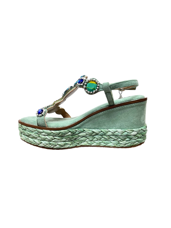 sandali gioiello donna zeppa xti art.14267603 acqua