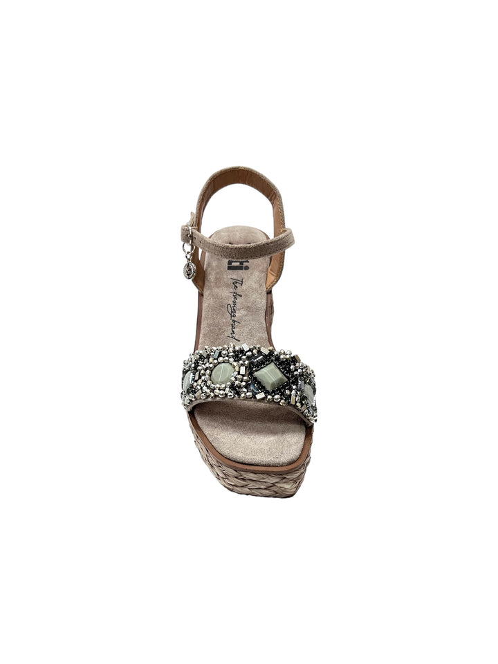 sandali gioiello donna zeppa xti art.14267703 beige