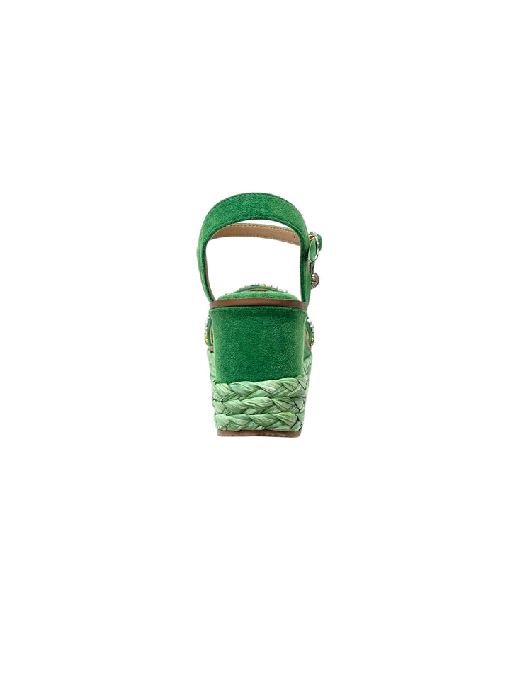 sandali gioiello donna zeppa xti art.14267704 verde