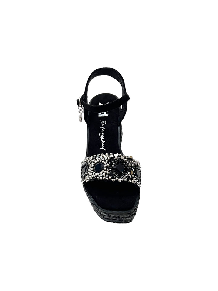sandali gioiello donna zeppa xti art.14267705 nero