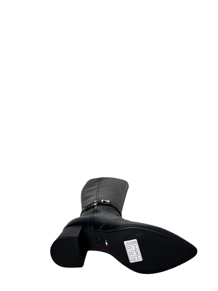 stivale donna pelle nero