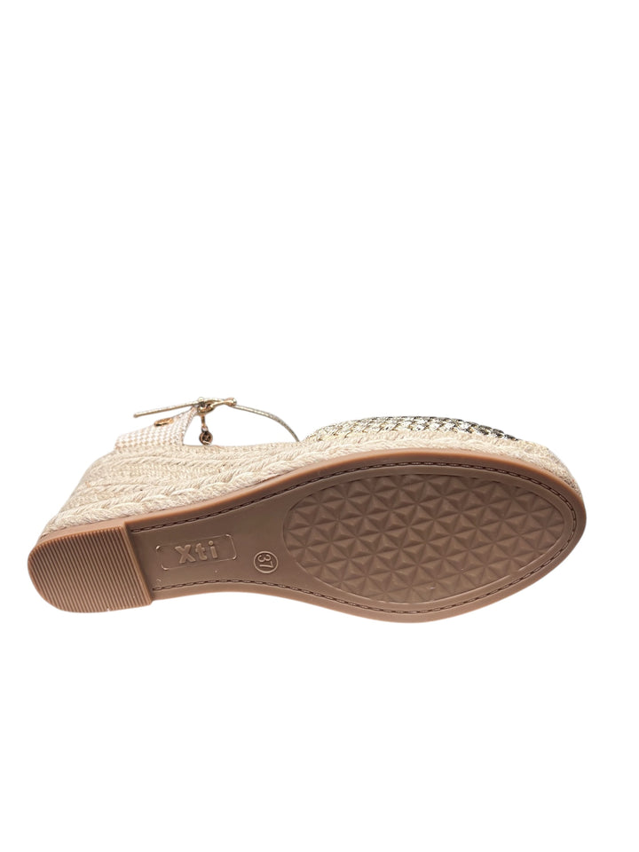 espadrillas con zeppa donna xti art.143844 gold