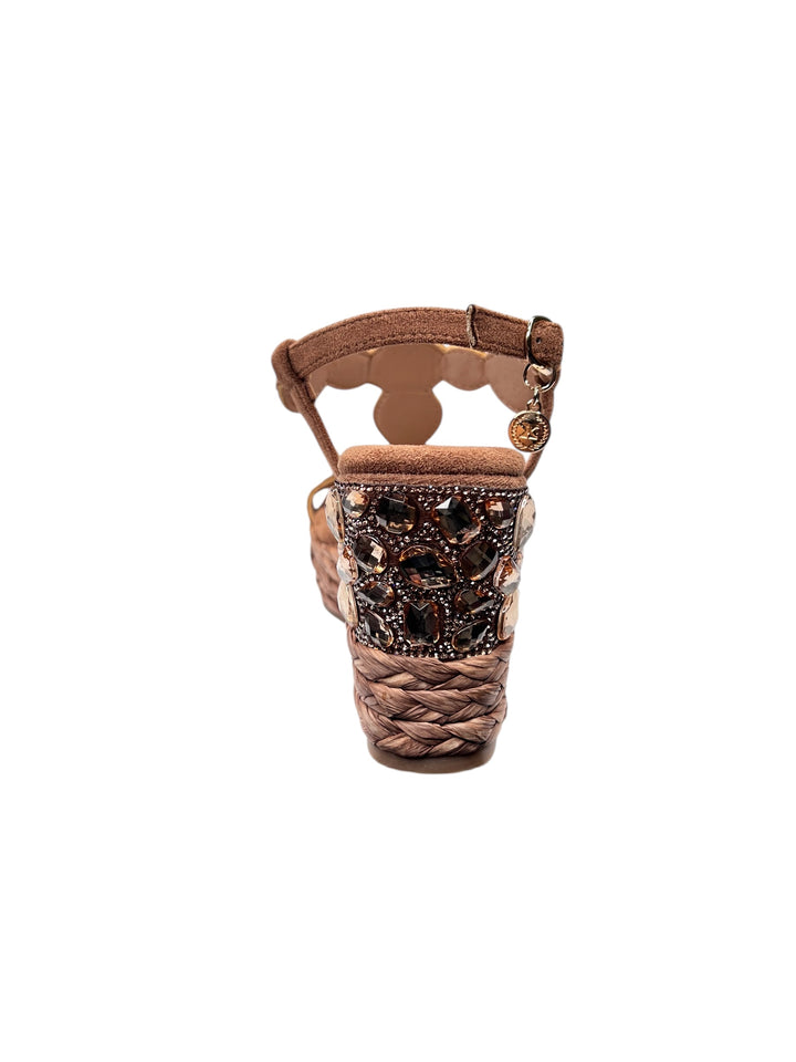 sandali con zeppa donna xti art.143999 camel