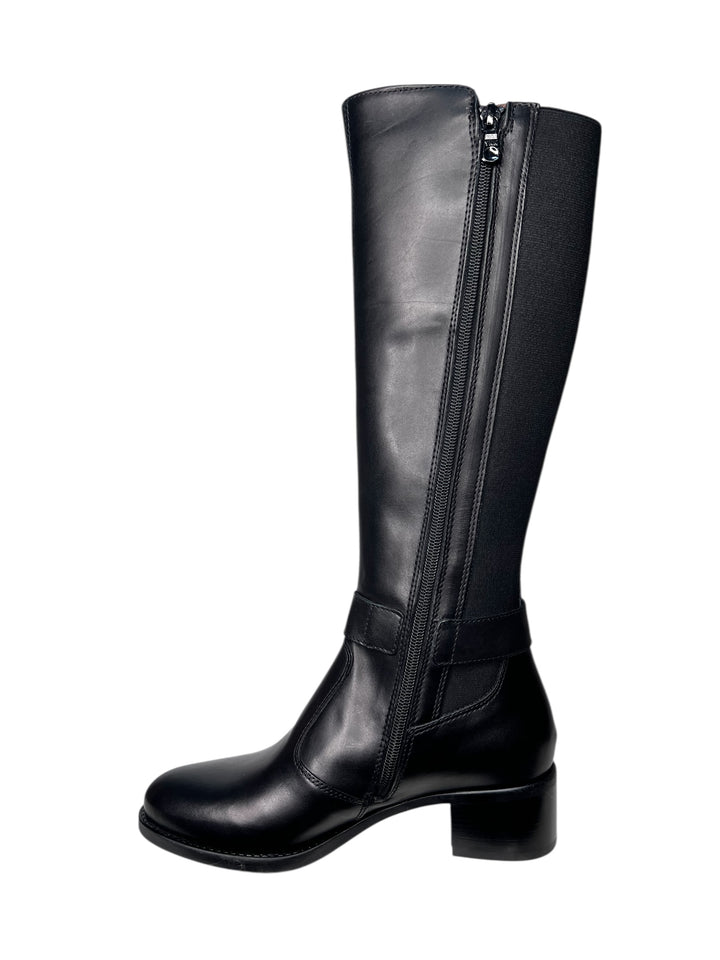 stivale donna pelle elasticizzato nero