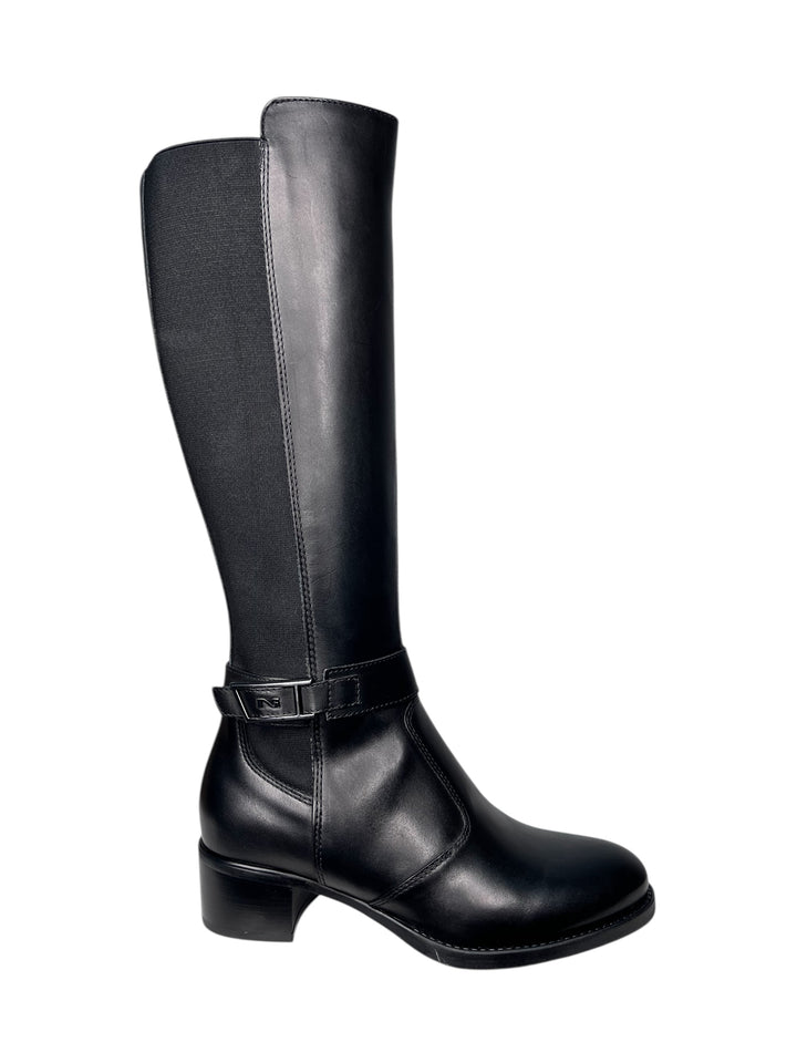 stivale donna pelle elasticizzato nero