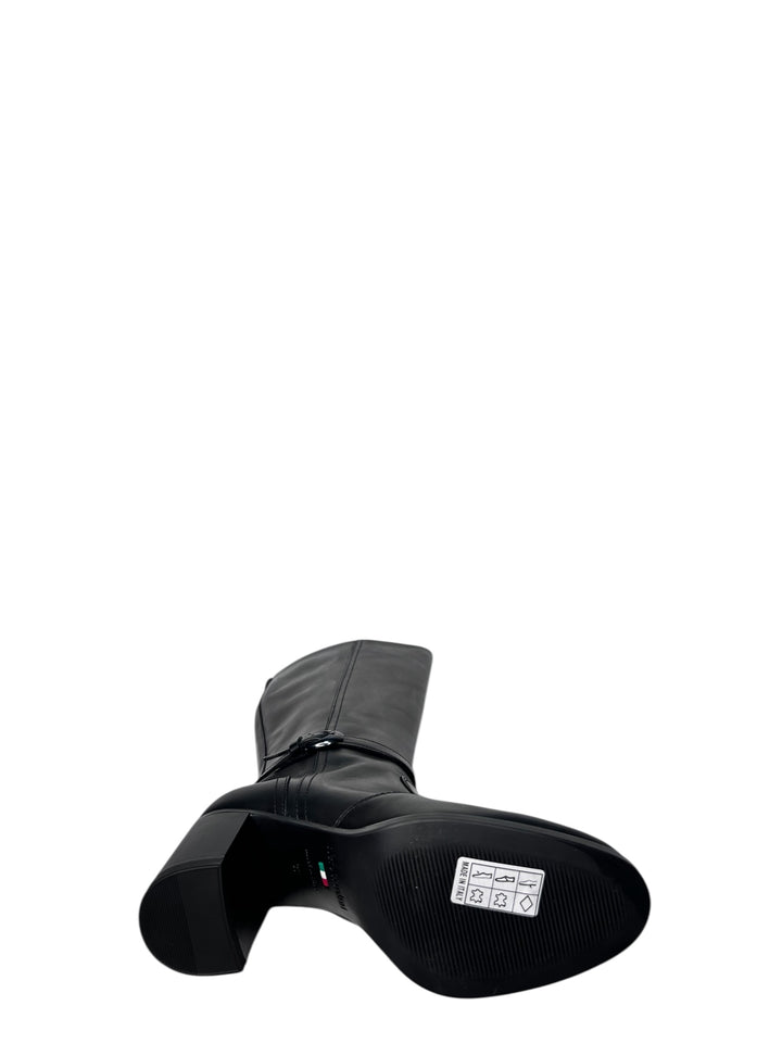 stivale donna pelle nero