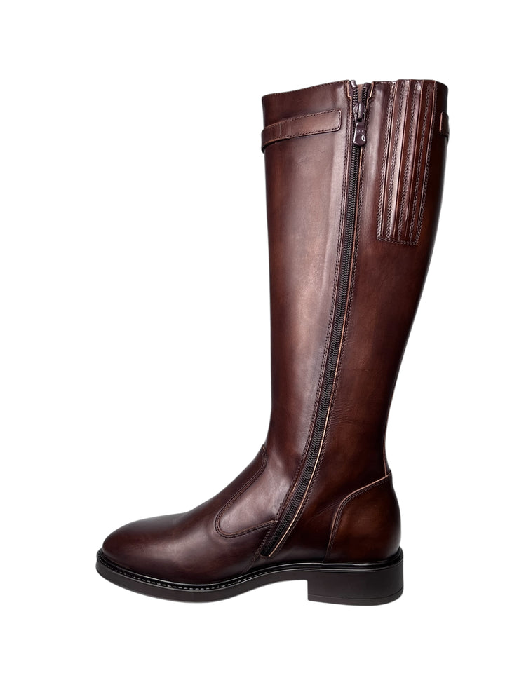 stivale donna pelle delavato beige