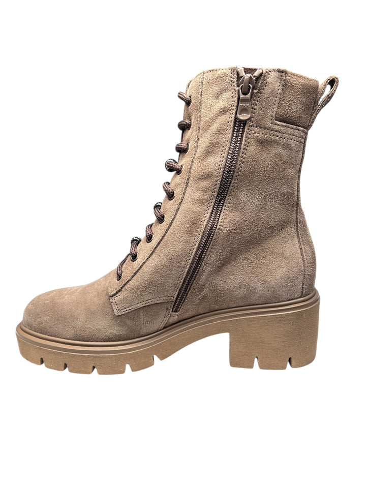 stivaletto allacciato donna pelle argilla