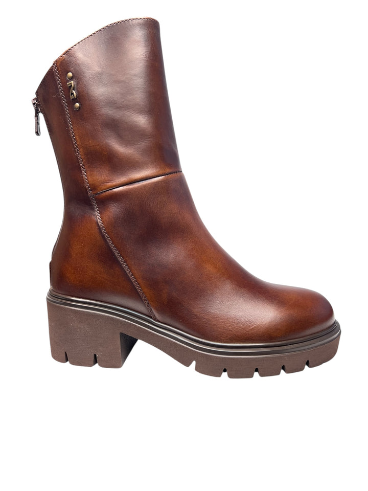 stivaletto donna pelle delavato beige