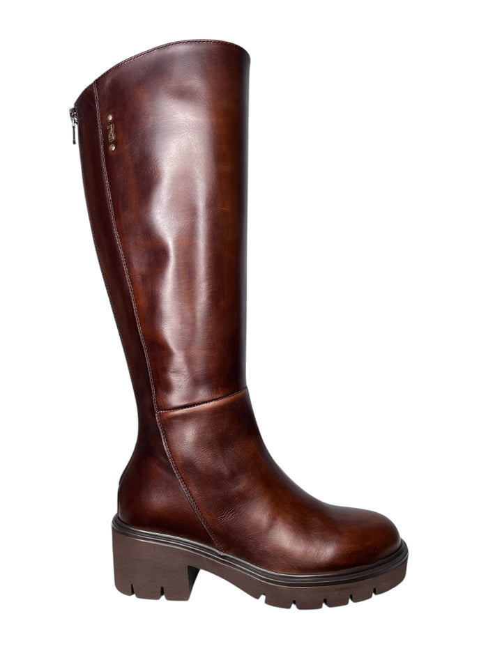 stivale donna pelle delavato beige