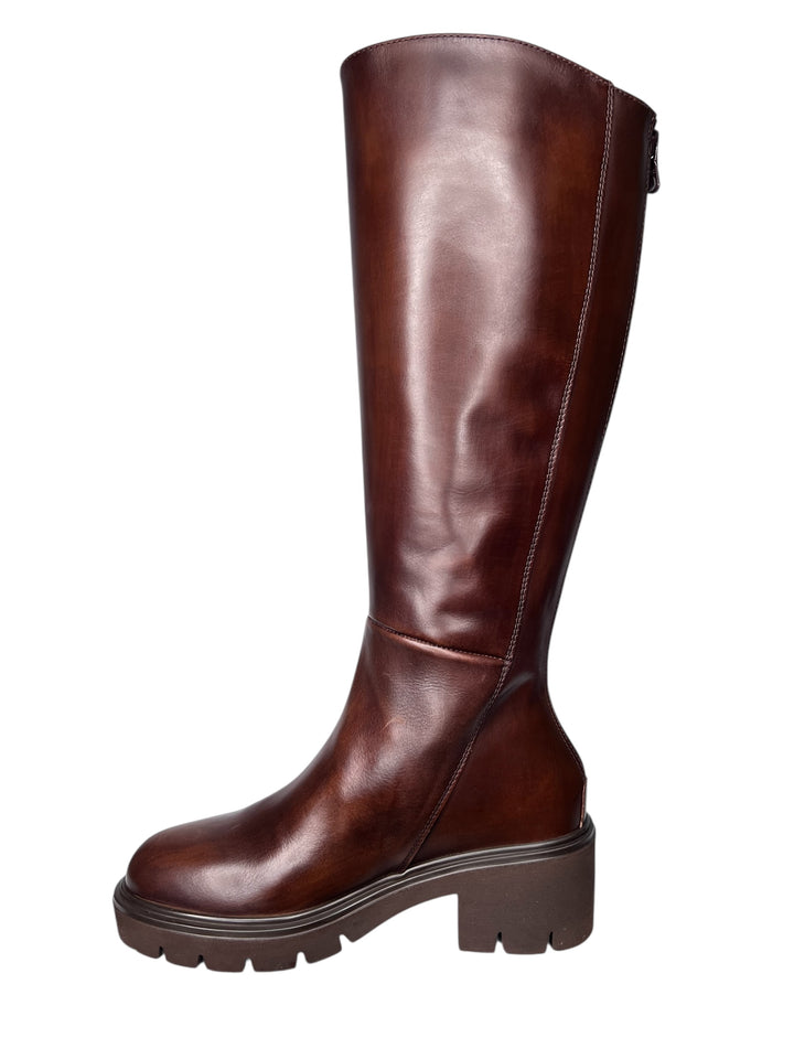 stivale donna pelle delavato beige