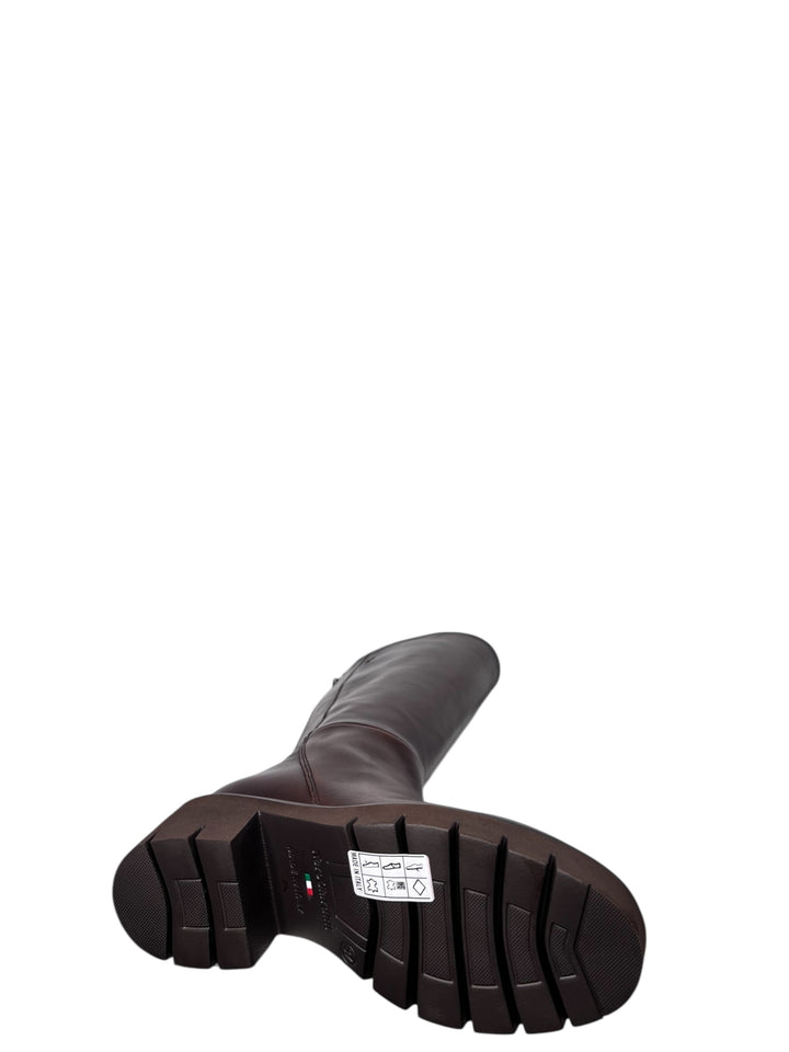 stivale donna pelle delavato beige